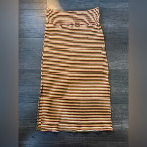 Aerie Striped Multicolor Knit Skirt